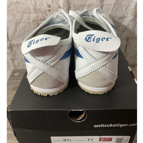 NIB Onitsuka Tiger MEXICO 66 White/Blue Unisex Sneakers 9.5 Mens / 11 Women’s TG - Picture 8 of 9